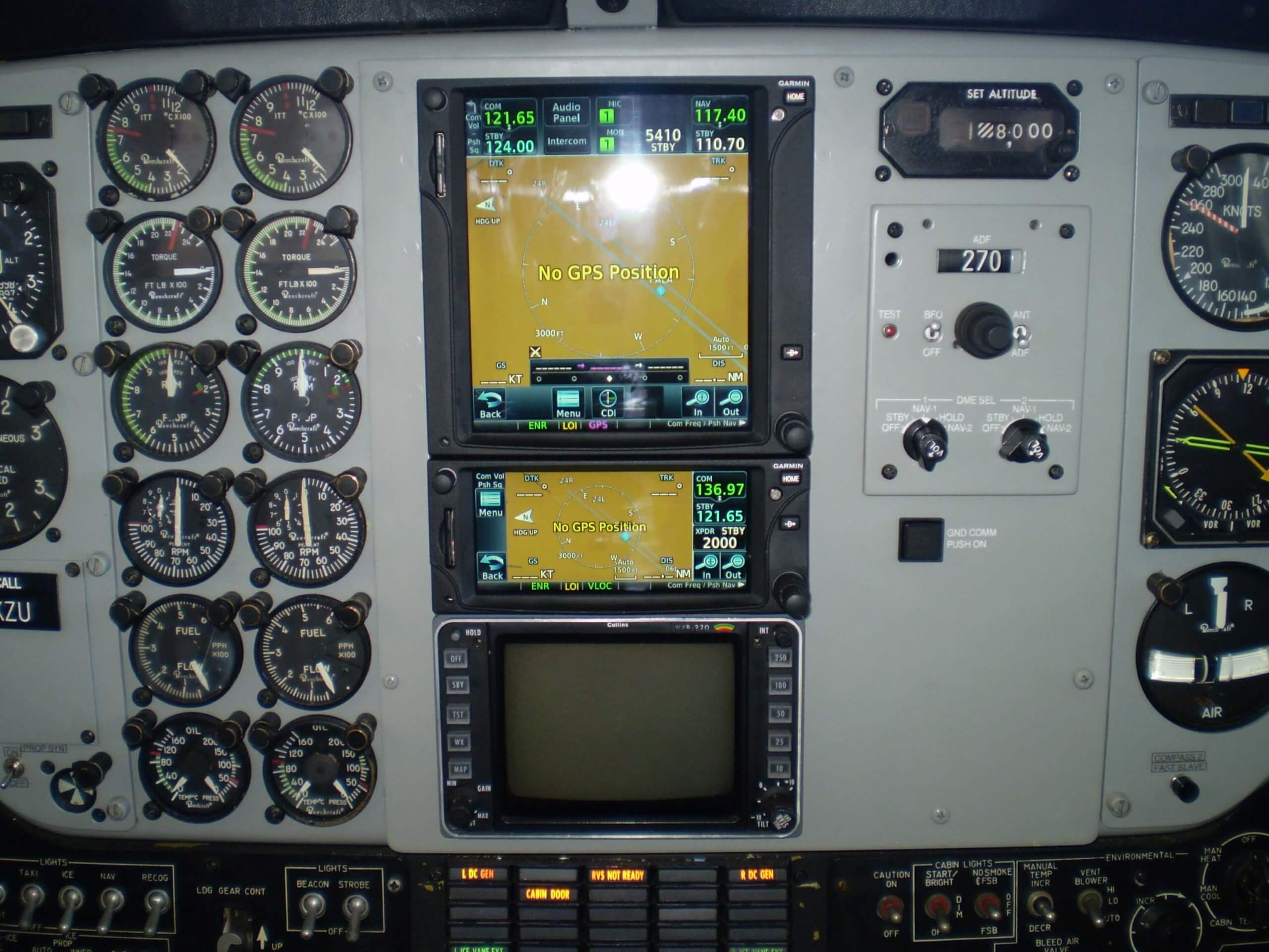 Install a Garmin GTN750, GTN650, GMA35 Audio panel and two GTX33 Mode S Transponders into a Kingair B200.